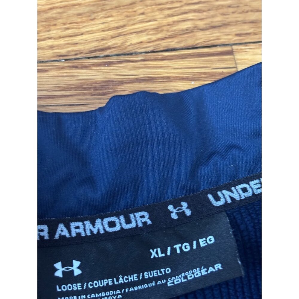 Under Armour Womens Kiawah Island 1/4 Zip Pullover Sweatshirt Sz XL Navy Blue - Picture 5 of 7